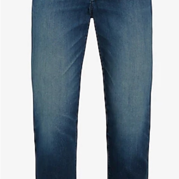 Express Men’s Slim Straight Dark Wash Stretch Jeans NWT - Picture 3 of 4